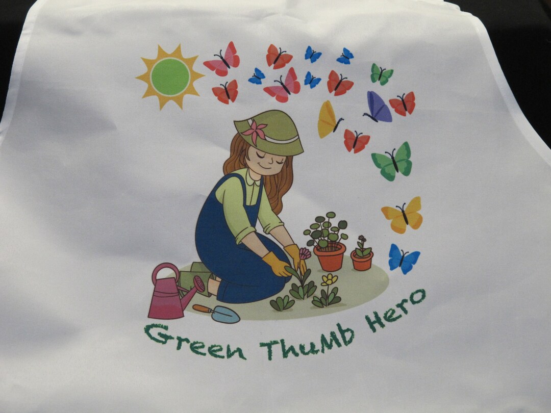 Personalized Gardening Apron for Kids and Adult Green Thumb - Etsy
