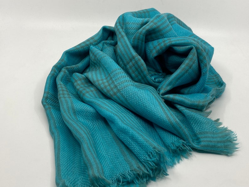 Superbe écharpe pashminas dans des tons aquatiques image 5