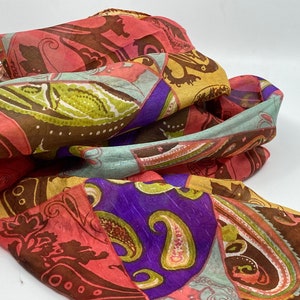 Fluffy silk scarf