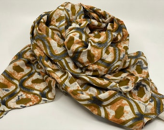 Large, fine cotton scarf Powerful earth!