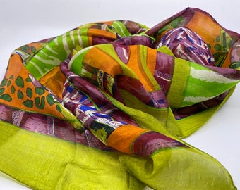 Light silk scarf in spring green!