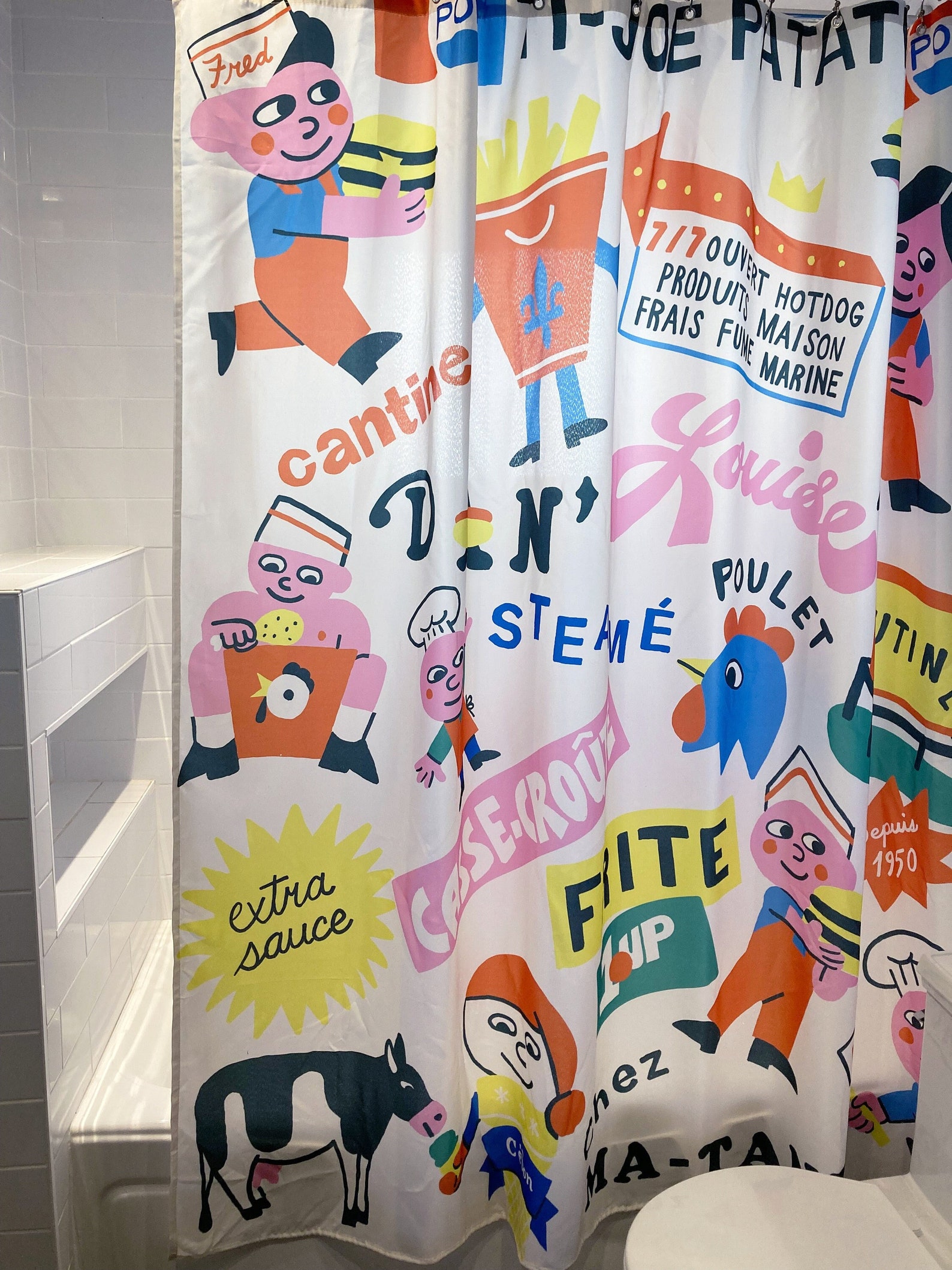 Funny Shower Curtain With Unique Pattern Water Resistant and - Etsy