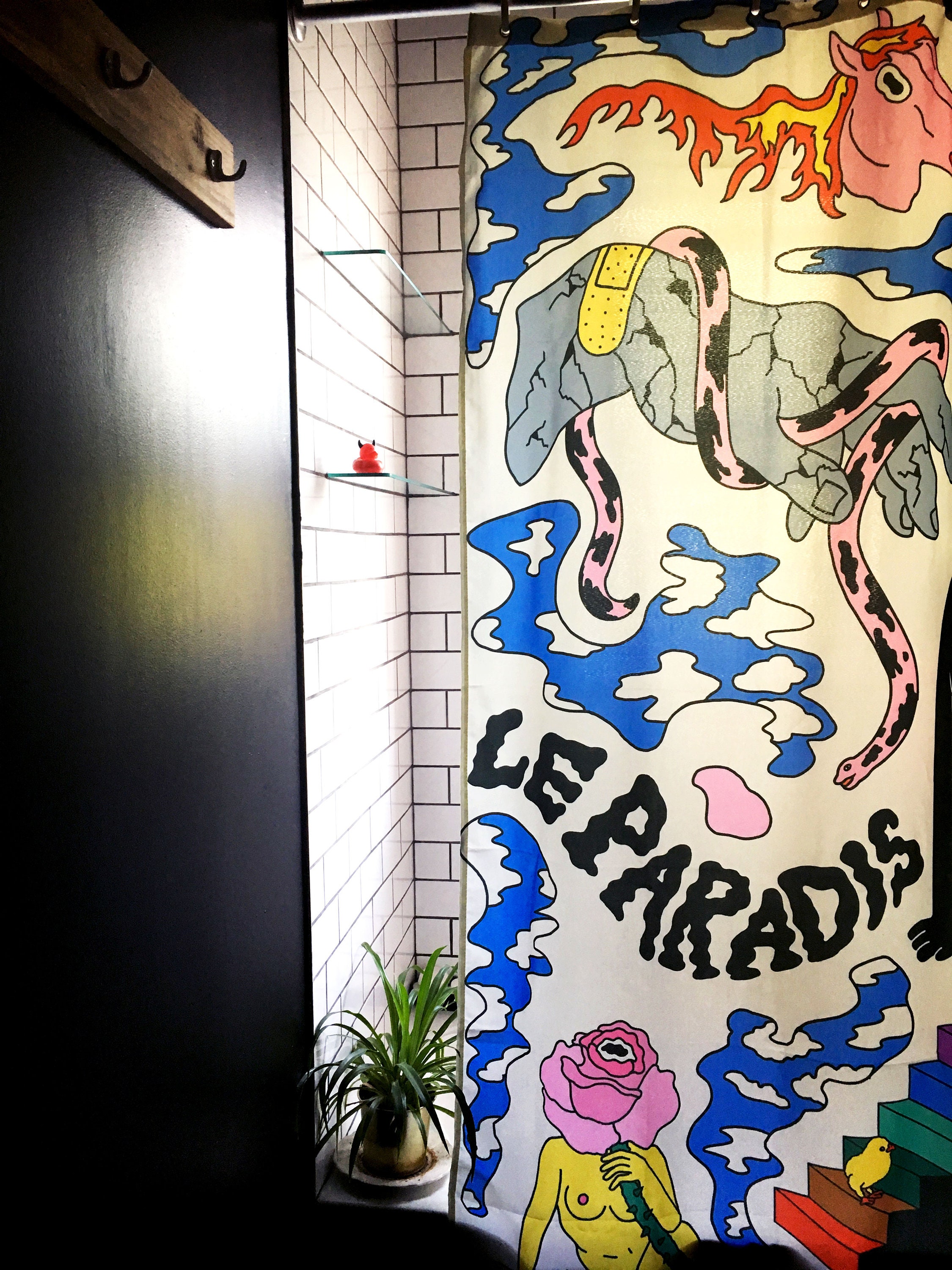 Unique Shower Curtain With Original Pattern Water Resistant Etsy Canada