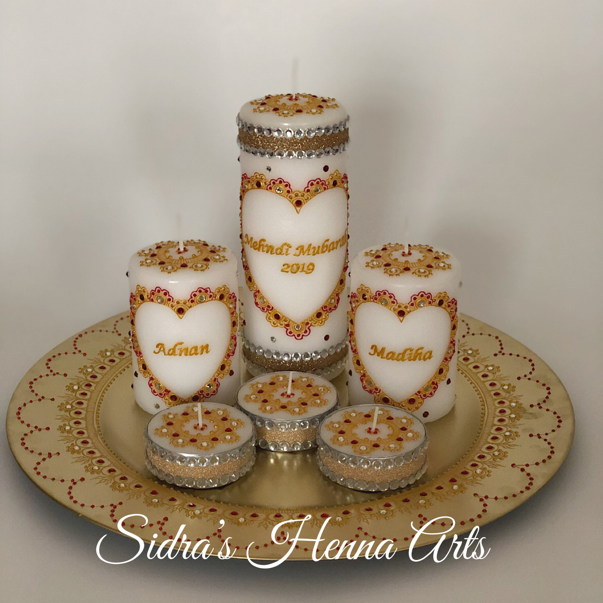 Home & Living Personalised henna candle set Candles