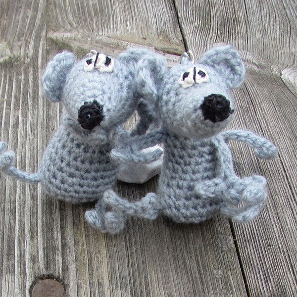 Schlüsselanhänger Ratte Amigurumi Rat Maus