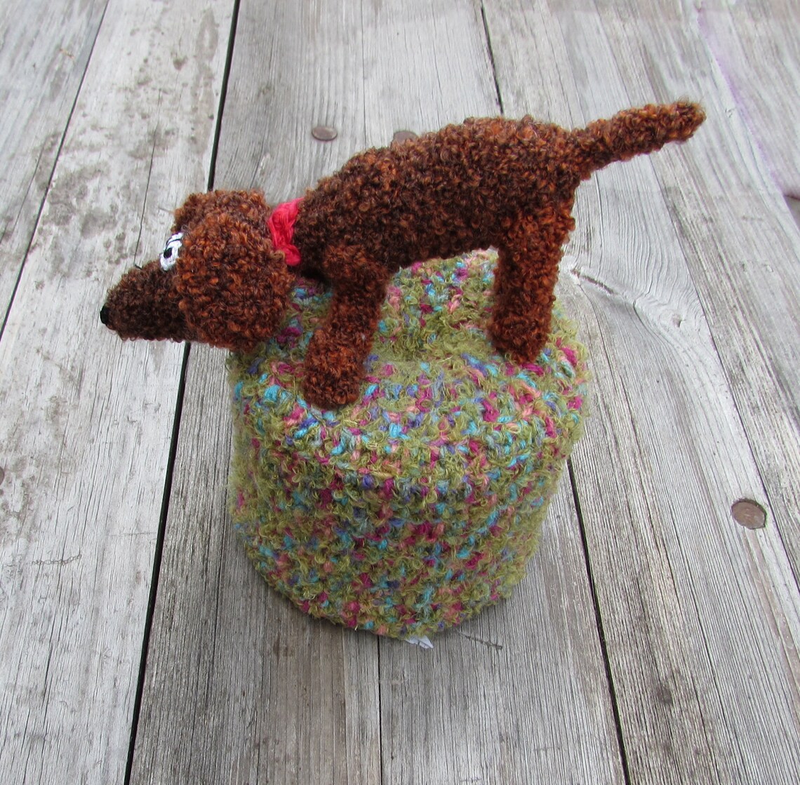 Storchenlädchen Klohut Blau Mit Polizei-Aufdruck 110 - Handgefertigter Toilettenpapier-Hut