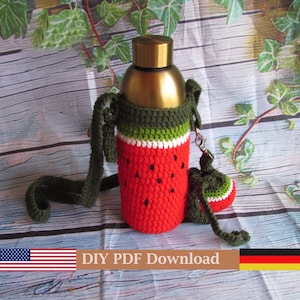 Melon Bottle Bag + Wallet PDF Crochet Pattern
