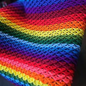 Rainbow Dragon Scales Blanket Pattern