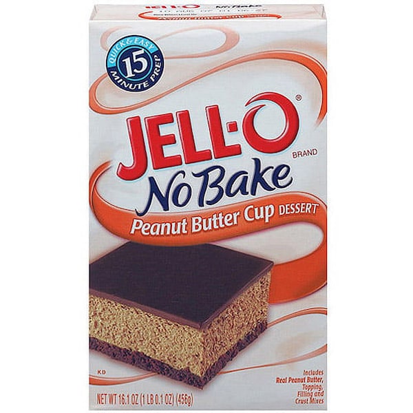 Jello No Bake Peanut Butter Cup Dessert Mock Recipe