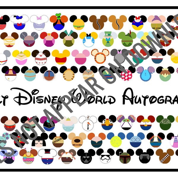 Character Autograph Book - Digital Files