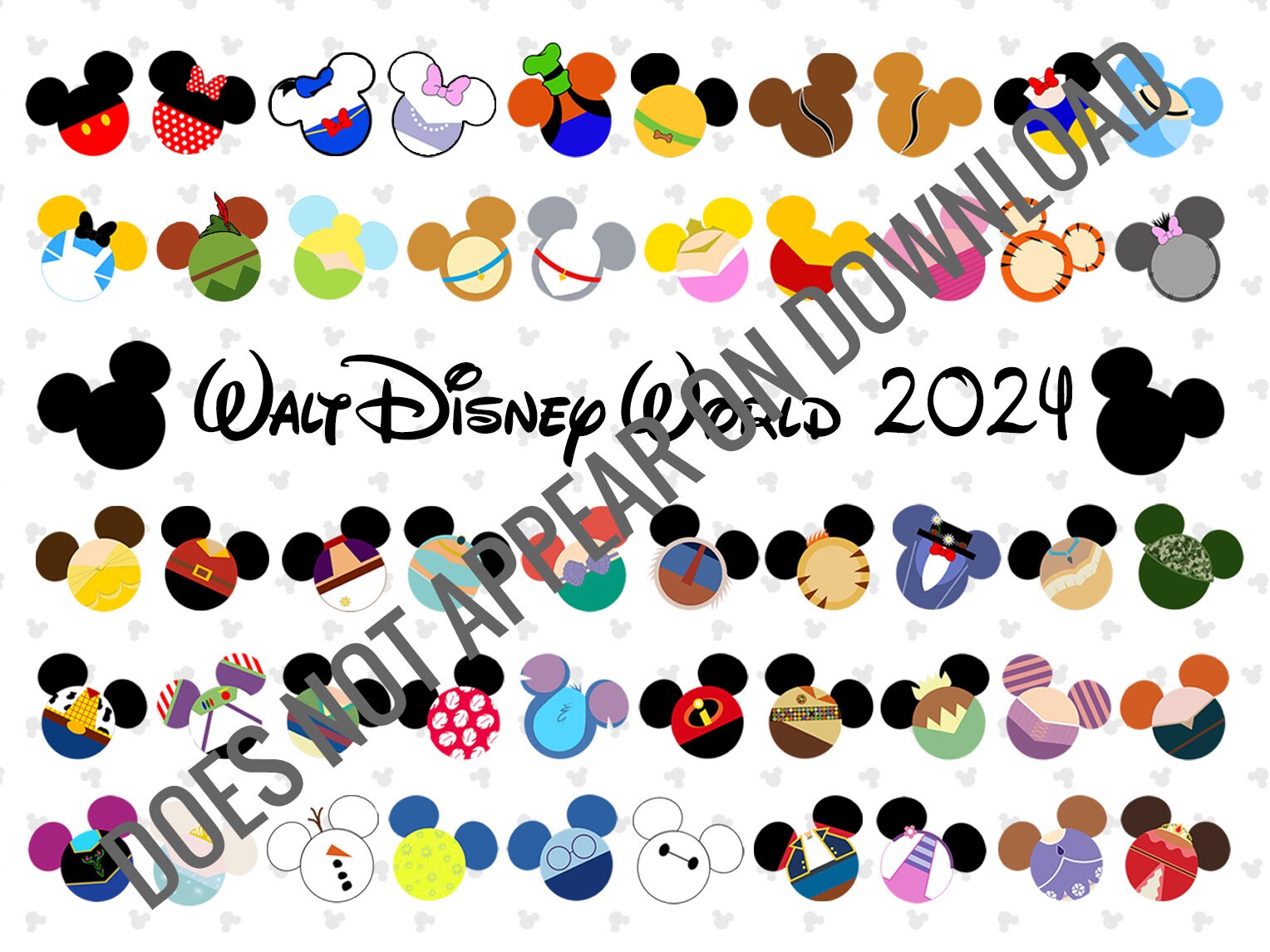 WDW Disneyworld Character Autograph Book 2023 and 2024 Digital Files 