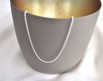 Pur | Kugelkette aus 925 Sterling Silber | Kette | Geschenk Frauen | Geburtstagsgeschenk Frau | Kette ohne Anhänger | Silberkette