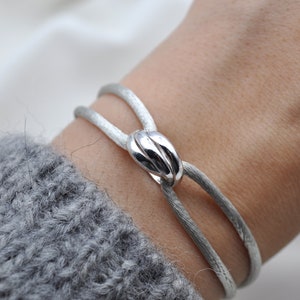 Satin Armband Infinity | Sterling Silber / vergoldet
