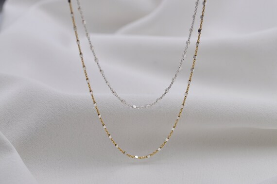 ■ENGBROX■ silver925 luscent cubic layered necklace EBNL250 Cubic Zirconia 3 Row Layered Necklace in Rhodium Plated