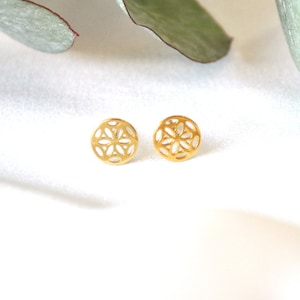 Flower of Life Sterling Silver Gold Plated