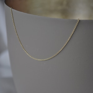 Very fine chain short without pendant | 925 sterling silver gold plated | chain only | 0.50mm | Gold chain | Single chain