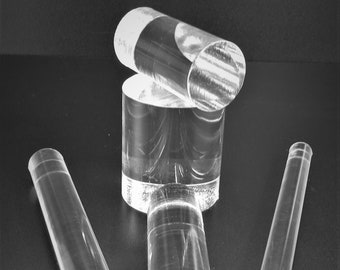 Lucite Acrylic Plastic Clear Round Solid Rod piezas 17 "pulgadas 1" pulgadas de diámetro de diámetro