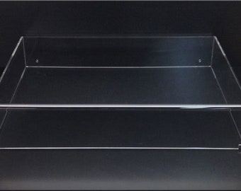 Tapa antipolvo para tocadiscos Thorens TD-125 mkI mkII Mark 1 Mark 2 de acrílico transparente Lucite con orificios para bisagras y dimensiones OEM.