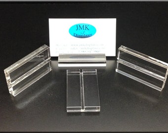 Borde de vidrio pulido Acrílico transparente tarjeta de visita Signo Insignia soporte de mesa soporte número asientos banquete de boda ajuste de lugar literatura