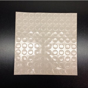 Clear rubber sticky bumper non slip self adhesive tabs pumpons no slip contact press on table protector
