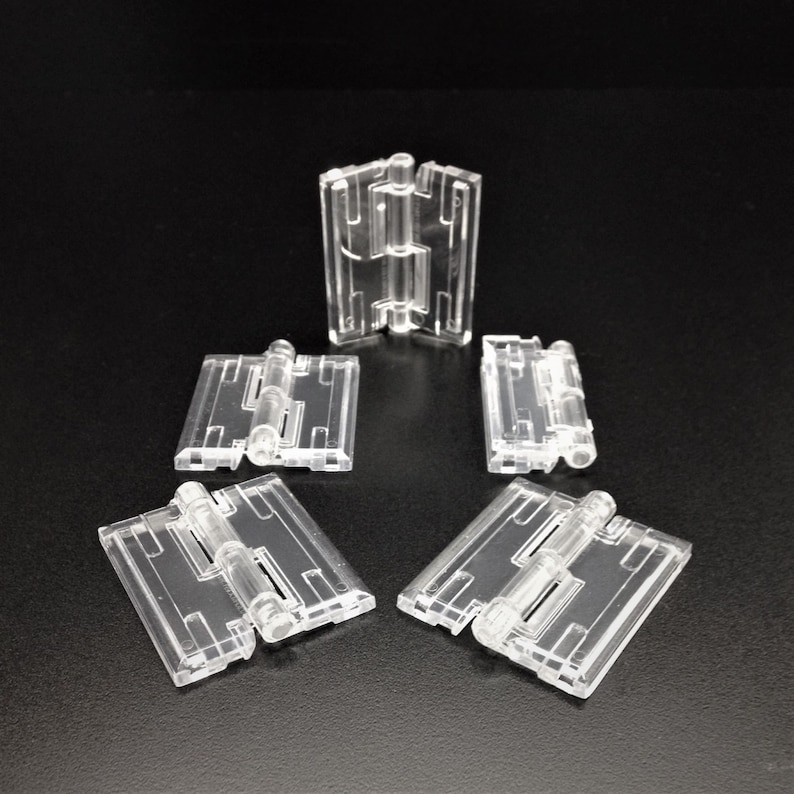 Small Clear Acrylic Folding Door Hinge Set 2 X 1 Etsy