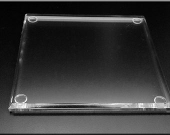 Plymor Clear Acrylic Round Standard-Edge Display Base 5" W x 5" D x 0.375" H 