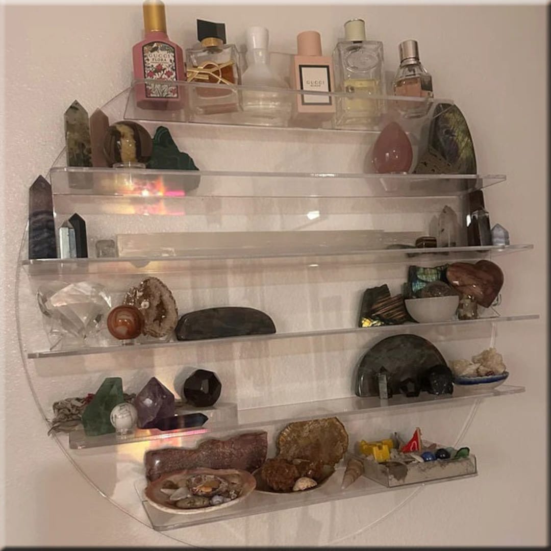 Great Choice Products Small Adhesive Wall Shelves Acrylic Display