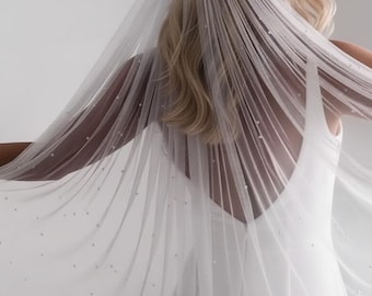 Welon ślubny z perłami 3x3m