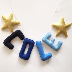 Star name garland / name garland / star decoration / star wall hanging / personalised garland / personalised gift / any colour name garland