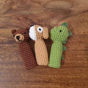 Crocheted finger puppets animal motifs handmade 1 piece image 8