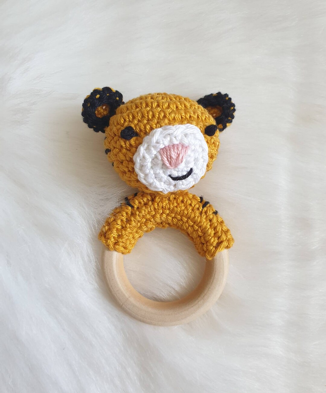 Crocheted Grasping Toy Baby Rattle Tiger - Etsy