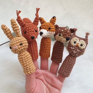 Crocheted finger puppets animal motifs handmade 1 piece image 3