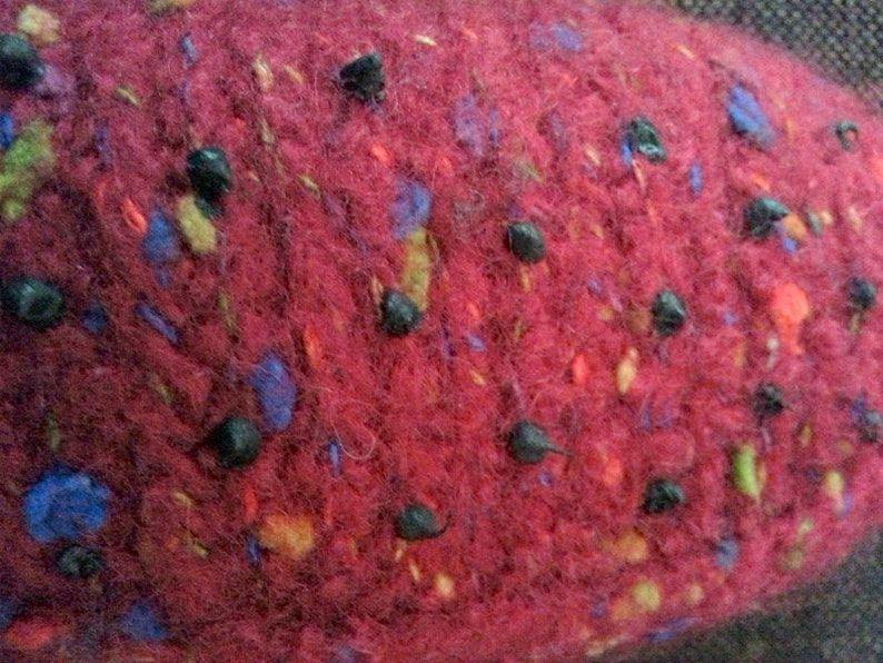 22 23 24 black red colorful felt shoes slippers hand knitted