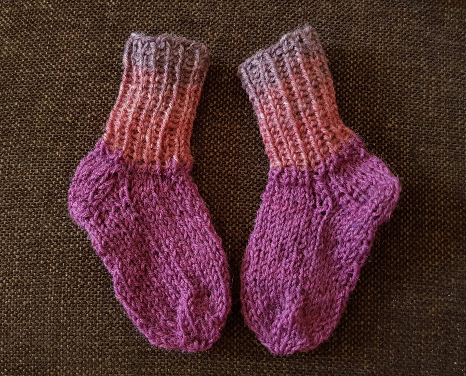 02 Months Fuchsia Purple Colorful Baby Socks 14 15 Socks Hand Etsy UK