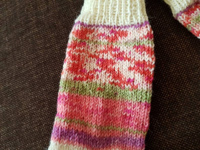 37 38 thick white pink purple green striped colorful knitted knit socks socks women hand knitted