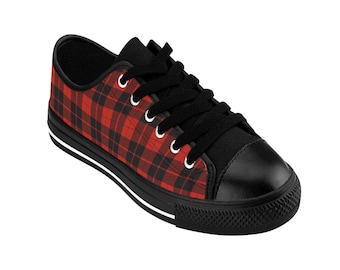 red plaid converse