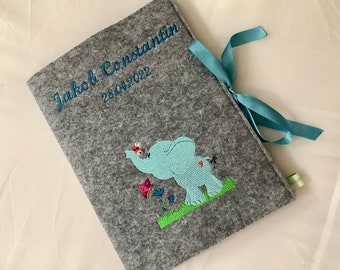 Babytagebuch/Babyalbum personalisierbar aus Filz