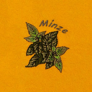 Stickdatei Minze - 10 x 10 Rahmen - Küchen Stickmotive, Kräutermotiv, digitale Stickdatei, Nadelmalerei, digitale Datei