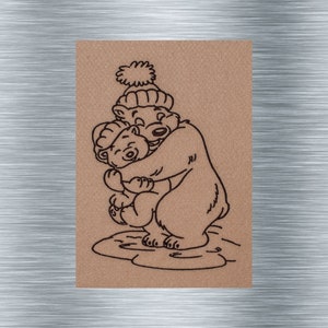 Embroidery file cuddly bear uni - 4 sizes from 10 x 10 cm - winter animals, animals, winter embroidery motifs, digital embroidery file, needle painting
