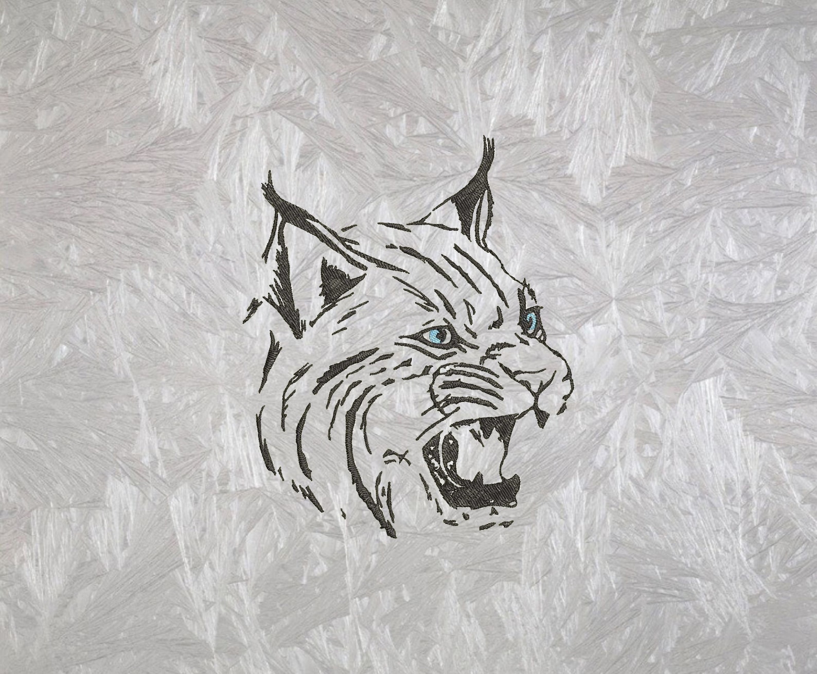 Embroidery file lynx 4 sizes 14 x 14  13x 18  14 x 20   etsy