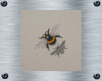 Embroidery file bee casting shadow - 10 x 10 frame - insects embroidery, animals, animal embroidery designs, embroidery art, digital embroidery file