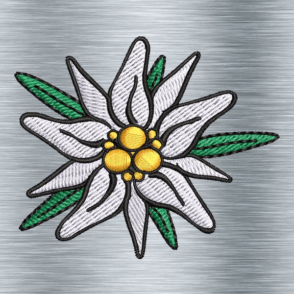 Fichier de broderie Edelweiss - Cadre 5 x 7 - Motifs de broderie alpine, fichier de broderie numérique, peinture à l'aiguille, fichier numérique, broderie d'automne