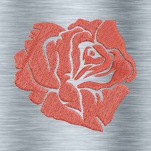 Embroidery file Rose simple II 10 x 10 frames Botanical embroidery motifs, flower embroidery, digital embroidery file, needle painting, digital file image 1