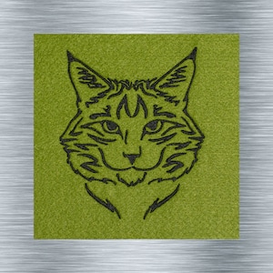 刺繍ファイルリンクス - 5 x 7 cmの4サイズ - アフリカの動物、砂漠の動物、ステップの動物の刺繍モチーフ、デジタル刺繍ファイル、ニードルペインティング