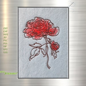 Embroidery file The Rose - 10 x 10 frame / 10 x 13 frame