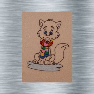 Embroidery file fox with scarf colorful - 4 sizes from 10 x 10 cm - winter animals, animals, winter embroidery motifs, digital embroidery file, needle painting