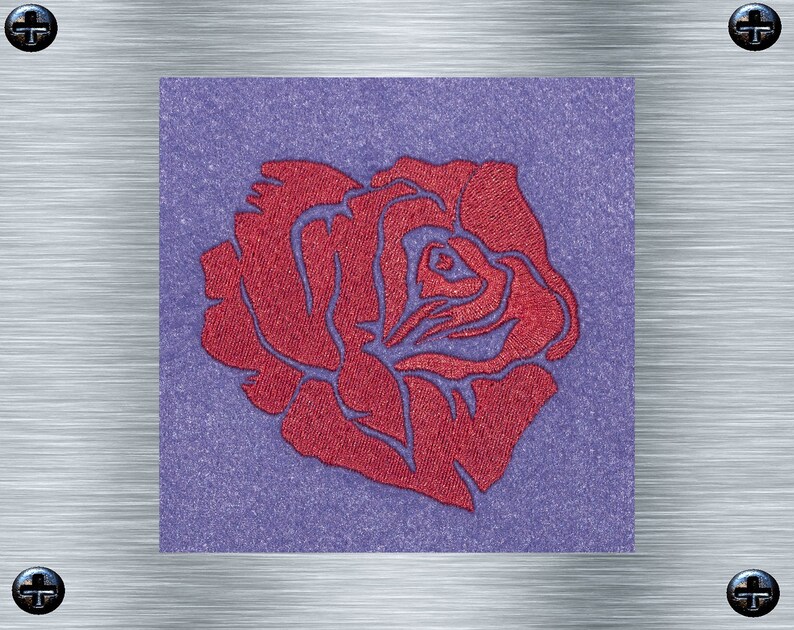 Embroidery file Rose simple II 10 x 10 frames Botanical embroidery motifs, flower embroidery, digital embroidery file, needle painting, digital file image 2