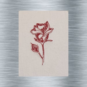 Stickdatei Redwork Rosenset 2 10 x 10 Rahmen Botanische Stickmotive, Blumenstickerei, digitale Stickdatei, Nadelmalerei, digitale Datei Bild 7