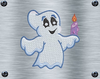 Embroidery file night ghost - 10 x 10 frame - Halloween embroidery designs, ghost embroidery file, digital embroidery file, needle painting, digital file
