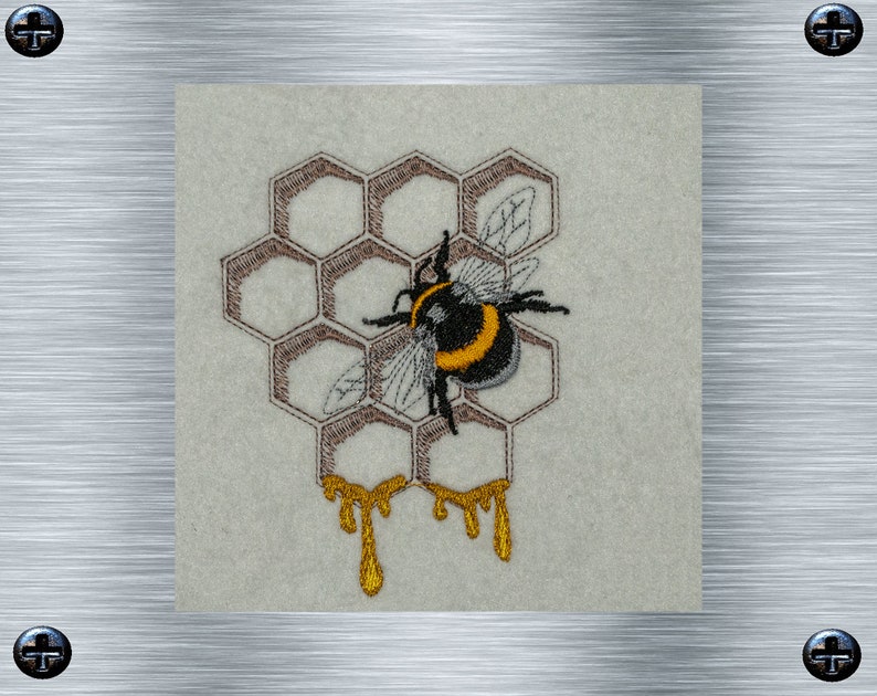 Stickdatei Biene 2 10 x 13 Rahmen Insekten Stickerei, Tiere, tierische Stickmotive, Stickkunst, digitale Stickdatei, Nadelmalerei Bild 1